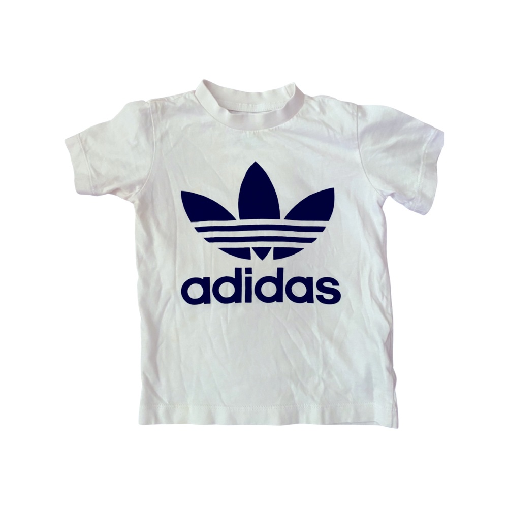 White adidas toddler shirt 3-4Y